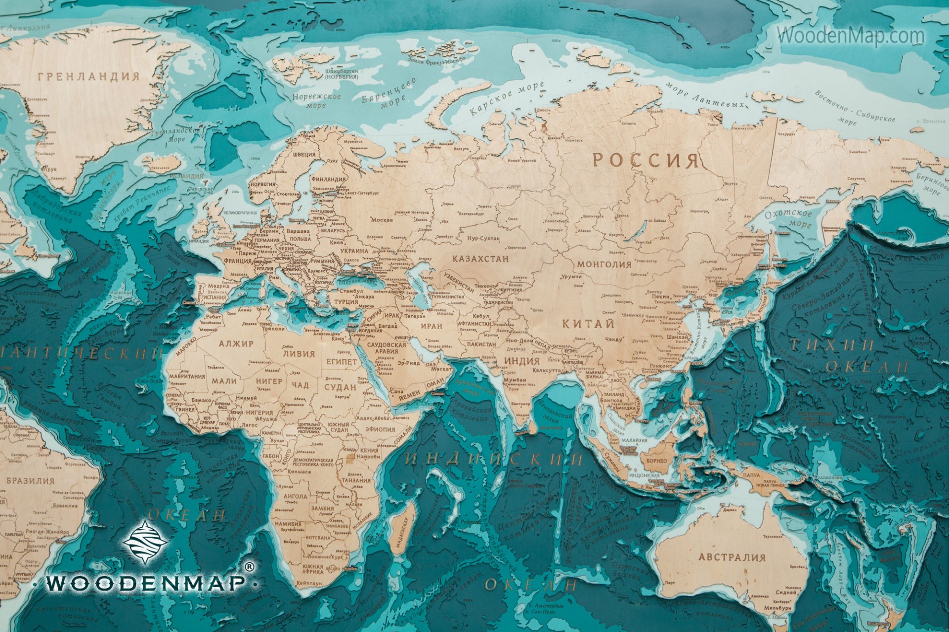 Карта затопленного мира